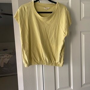 Madewell Light Yellow Short Sleeve Top